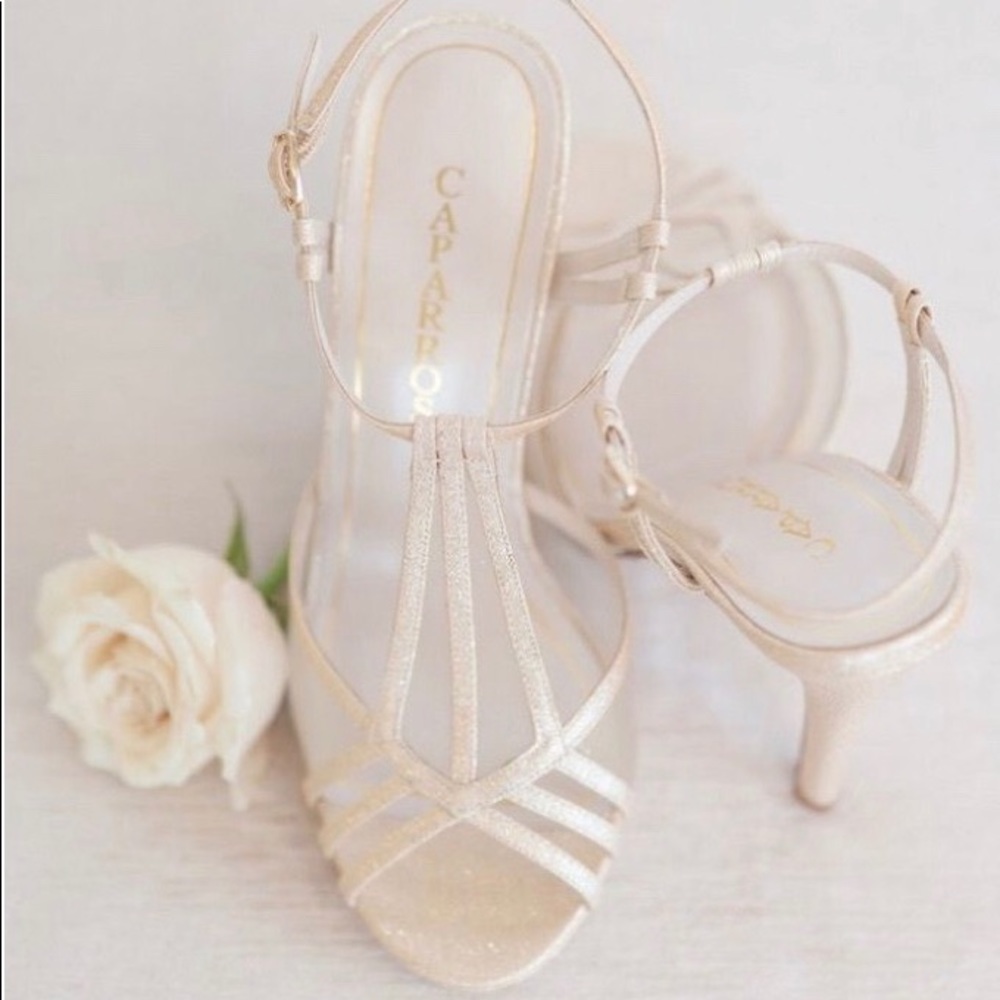 Blush Art Deco Elegant Wedding Shoes Size 5.5-6